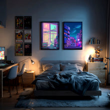 Load image into Gallery viewer, Poster retrowave, lo-fi, double sided