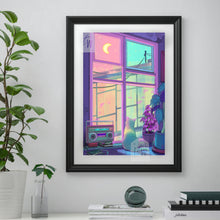 Load image into Gallery viewer, Poster retrowave, lo-fi, double sided