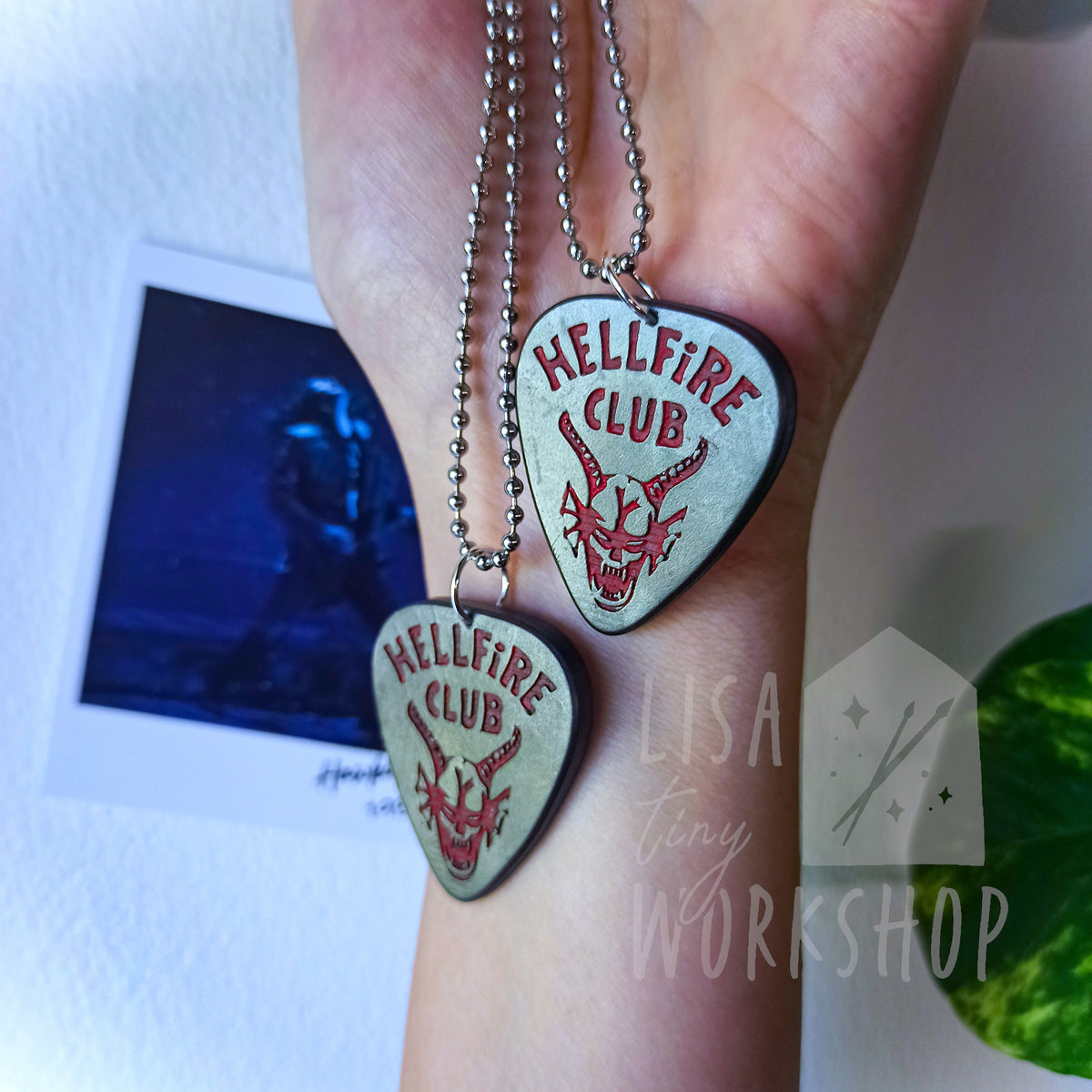 Free Shipping Stranger Things Hellfire Club Unisex Necklace Eddie Munson  Guitar Pick Pendant brooch Jewelry for Tv Fans Gift - AliExpress