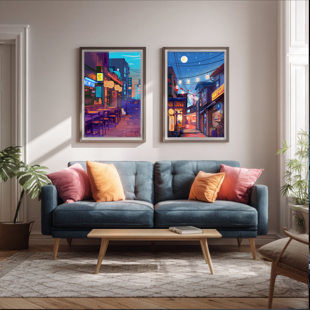Poster retrowave, lo-fi, double sided