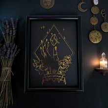 Load image into Gallery viewer, Witch gold print
